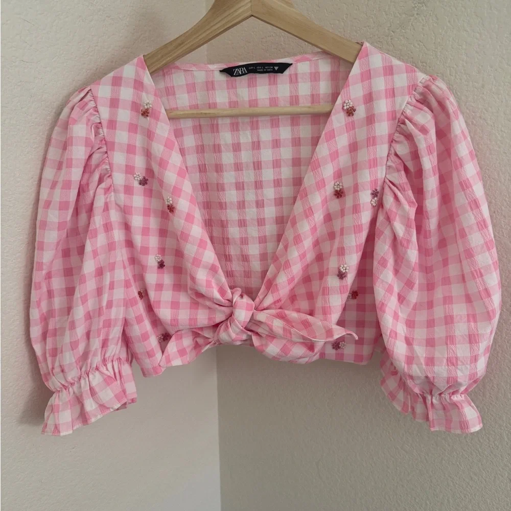 Zara lightweight gingham